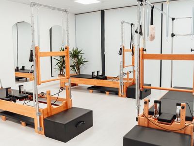 A clean, minimalist space ready for a workout session.